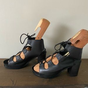 Topshop Chunky Heel Gladiators